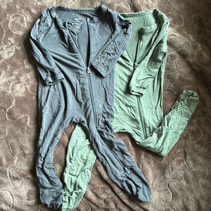 Bamboo Baby Footed Pajamas, 2 Way Zipper (0-3 month)